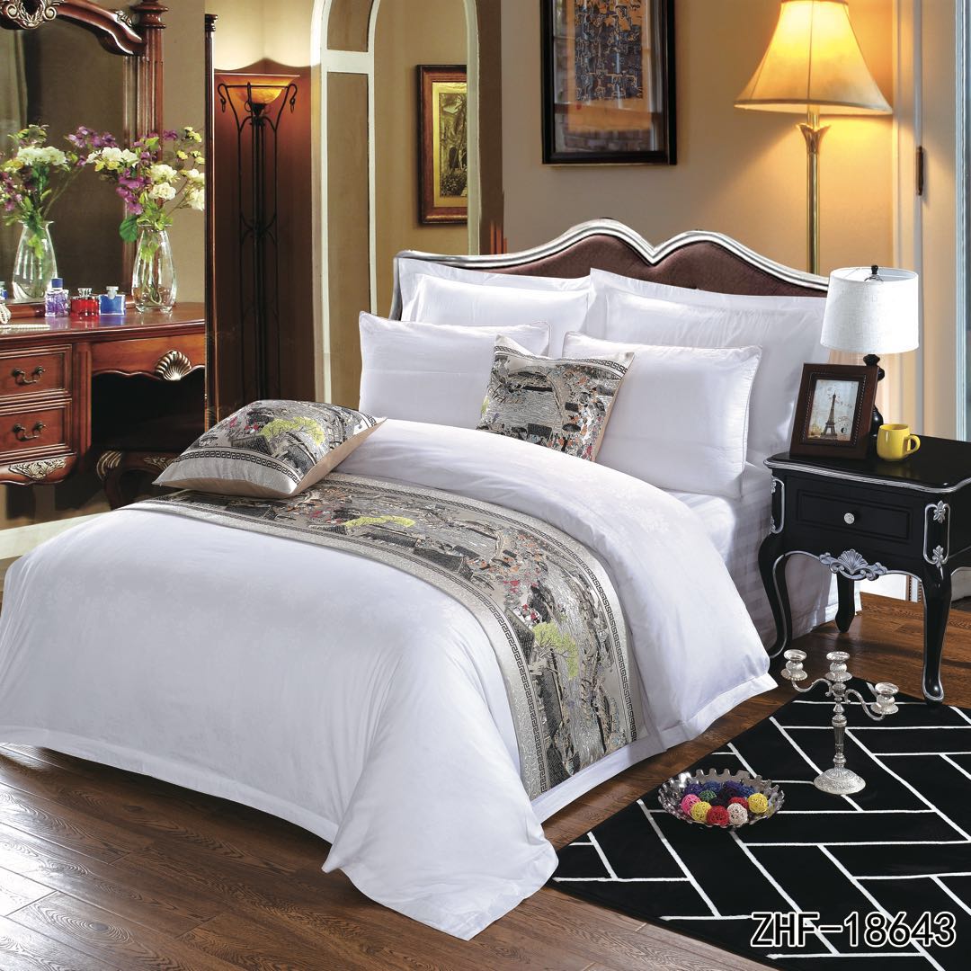 欧式床上用品四件套1.8m埃及棉多件套酒店样板房-阿里巴巴